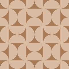 Minimal geometric semi circles vintage pattern