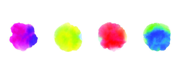 set of watercolor paint stains. vector illustration
