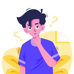 Man with thinking pose