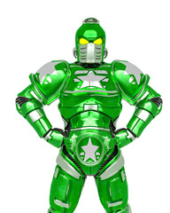 Fototapeta premium crusher combat is doing a super pose in white background