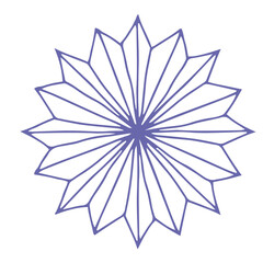 very peri snowflake element clip art handdrawn