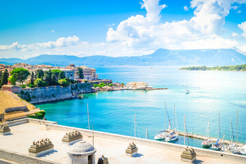 Fototapeta premium View of old town of Kerkyra, Corfu