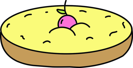 Colorful cake illustration 