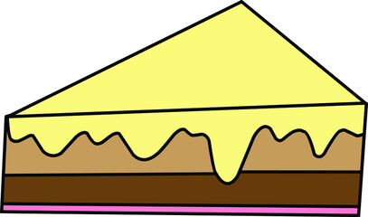 Colorful cake illustration 