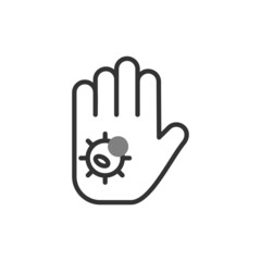 Naklejka premium Dirty Hands Icon