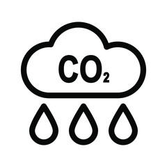 Co2 icon. Carbon emissions Sign. Vector illustration.