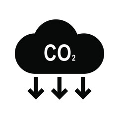 Co2 icon. Carbon emissions Sign. Vector illustration.