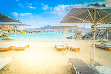 Romantic beach at greek island