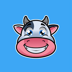 illustration vector graphic of cow cartoon mascot