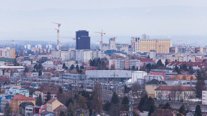 Aerial view of the city of Graz in Austria