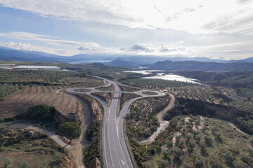 road in the south of Granada in Spain
