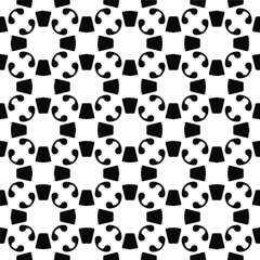 seamless pattern.Simple stylish abstract geometric background. Monochrome image. Black and white color. Design for decor, prints, textile.Design element for prints. 