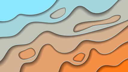 Geometric abstraction layer by layer. Background. Paper Cut