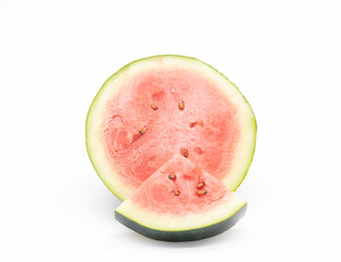 fresh watermelon over on white background