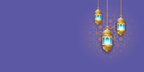 ramadan kareem banner background design illustration