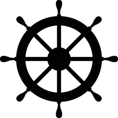 Ship steering wheel - obrazy, fototapety, plakaty