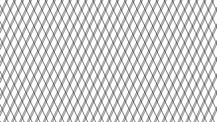 Geometric grid background. Lined notebook, diamond rhomb texture. Simple diamonds pattern, black and white vector