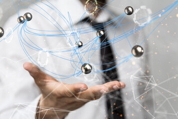 Business intelligence analyst dashboard on virtual