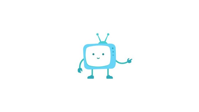 TV character. Television mascot. Question or task. Motion graphics footage. Video loop.