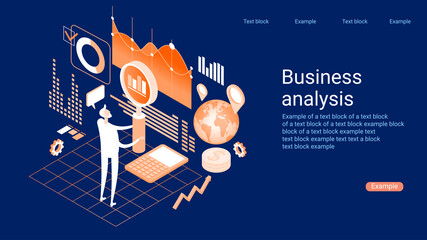 Design statistical and Data analysis for business finance investment concept. Office worker are studying the infographic, the analysis of the evolutionary scale vector. Graphic and audit documentation