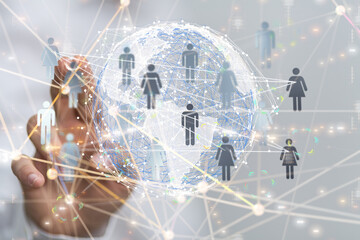 Business intelligence analyst dashboard on virtual