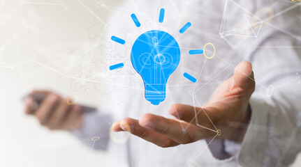 Neural network 3D illustration. Big data and cybersecurity