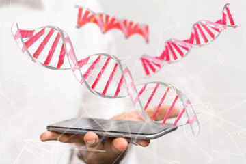 digital medical futuristic interface 3D rendering