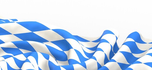 bavarian flag wide panorama oktoberfest background with white blue bavaria isolated white background.. - obrazy, fototapety, plakaty
