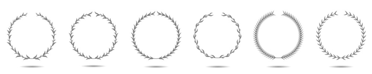 Vector laurel wreath label set