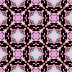 Medallion Ethnic Art. Purple, Pink, Lavender