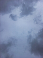 Fototapeta na wymiar Dark rain sky with clouds background