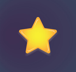 Isolated Yellow Glowing Star Elements For Game Design Web Graphics Icons Application Concept Interface Ratings Christmas Award Decoration Illustration Template