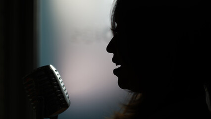 Voiceover woman Silhouette