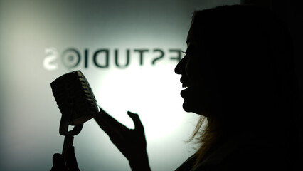 Voiceover woman Silhouette