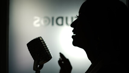 Voiceover woman Silhouette