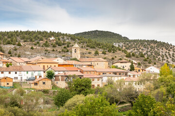 Fototapeta na wymiar a view of Ucero village, province of Soria, Castile and Leon, Spain