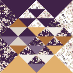 Seamless pattern in patchwork style.Vector illustration - 503189385