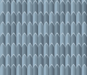 Seamless tile roof. Textured pattern of repeat ceramic rooftop. Clay tiles texture of house covering. Shingles illustration