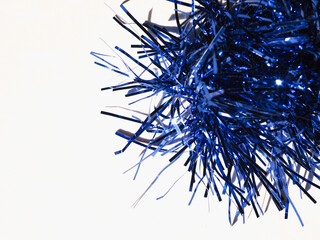 Blue Christmas tinsel