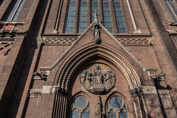 Maria van Jessekerk (1875 - 1882) - Neo-Gothic parish Roman Catholic Church in Delft. Originally this church was dedicated to Saint Joseph. Delft, the Netherlands. 