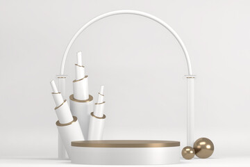 The Stage podium for products decoration suitable .3D rendering