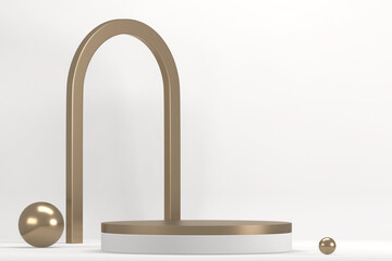 The Stage podium for products decoration suitable .3D rendering