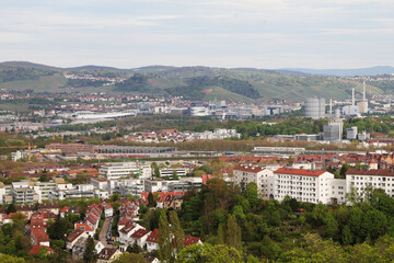 Fototapeta premium The view of Stuttgart from Killesberg park