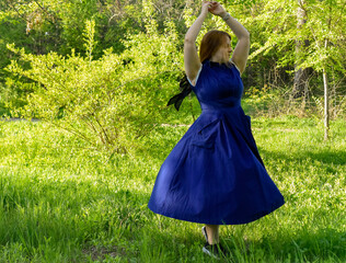 woman in a dress