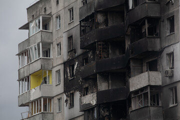 Borodyanka after the Russian bombardment