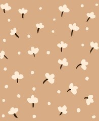 light beige background with white flowers