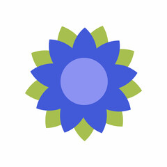 Colorful flower on white background Flower icon Vector illustration
