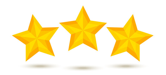 Vector icons of golden stars