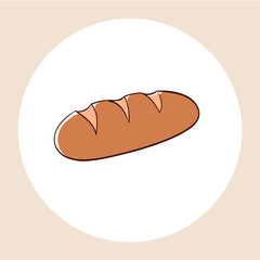 Vector hand-drawn illustration of bread