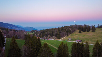 sunset in the mountains